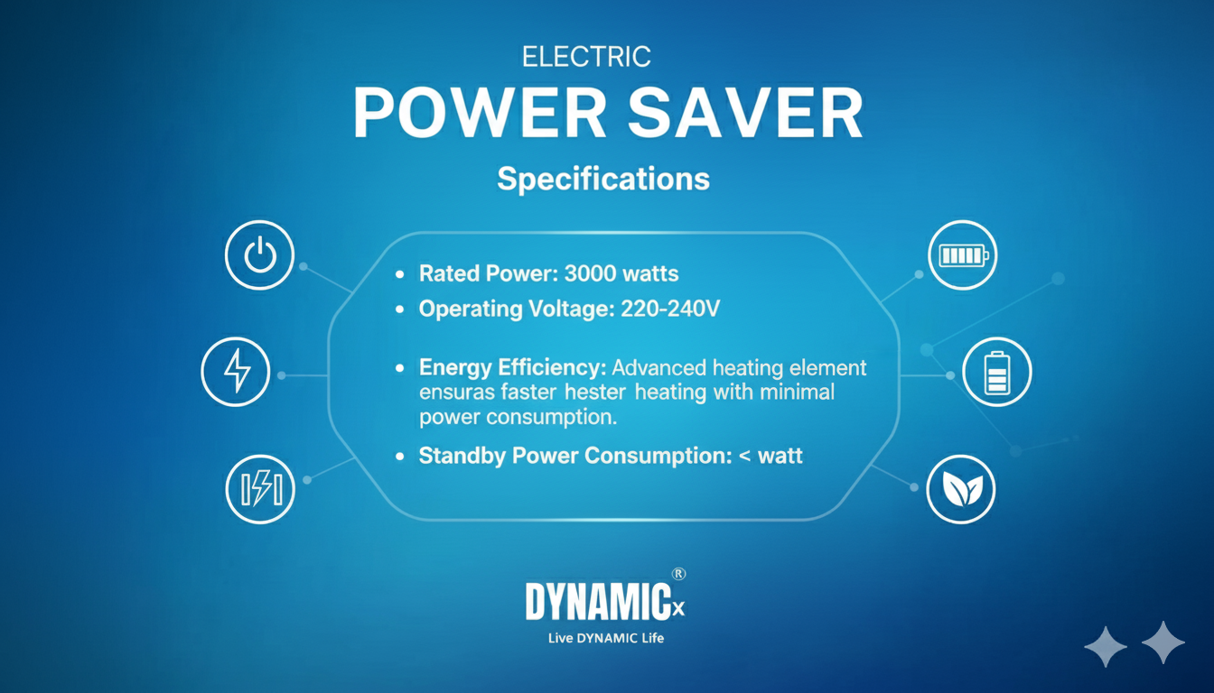 Dynamicx Premium Electric Saver - Save Upto 40% Electric Energy 2 Year Replacement Warranty (High Low Voltage Cutout + Electric Power Saver)