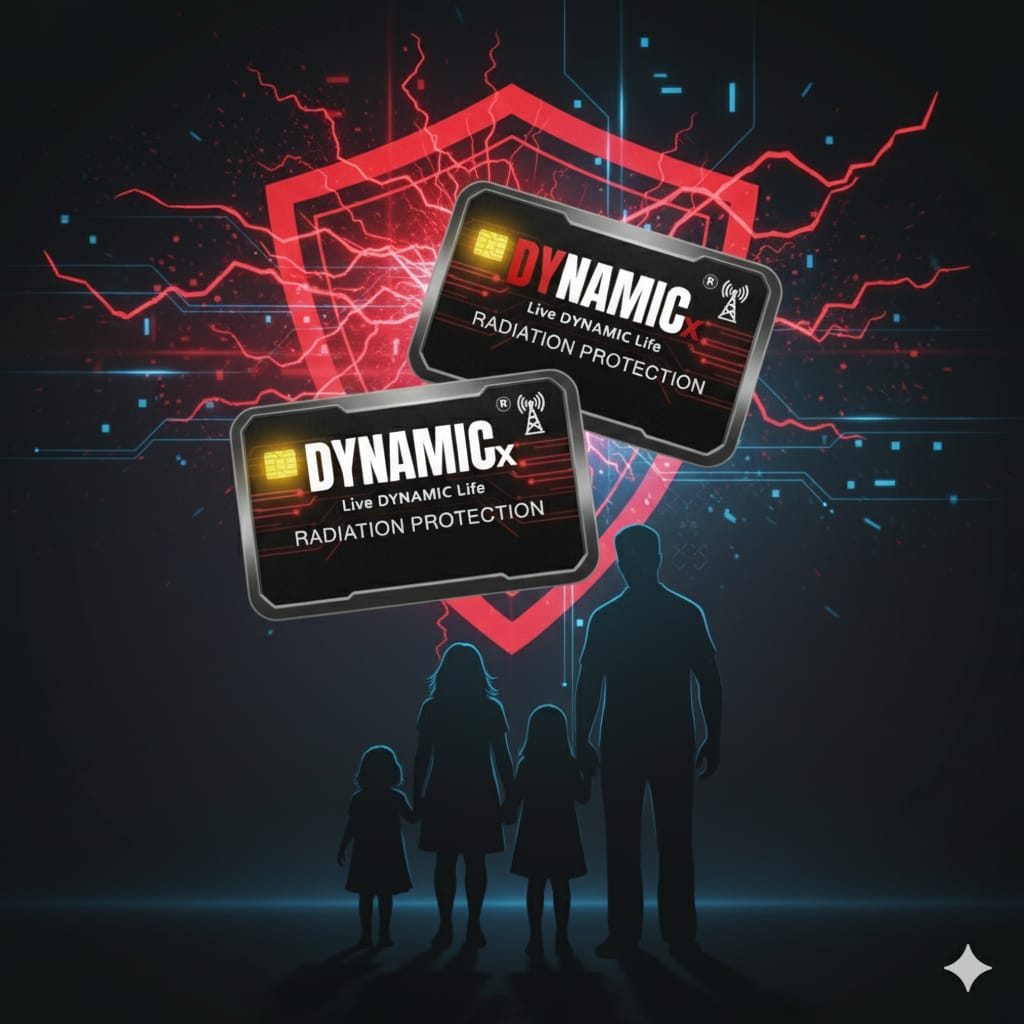 DYNAMICx Premium Radiation Protection Chip Safeguard against harmful radiation From: Mobile Phones, Computers, Tablet PC’S, Wi-Fi Routers ( Black )