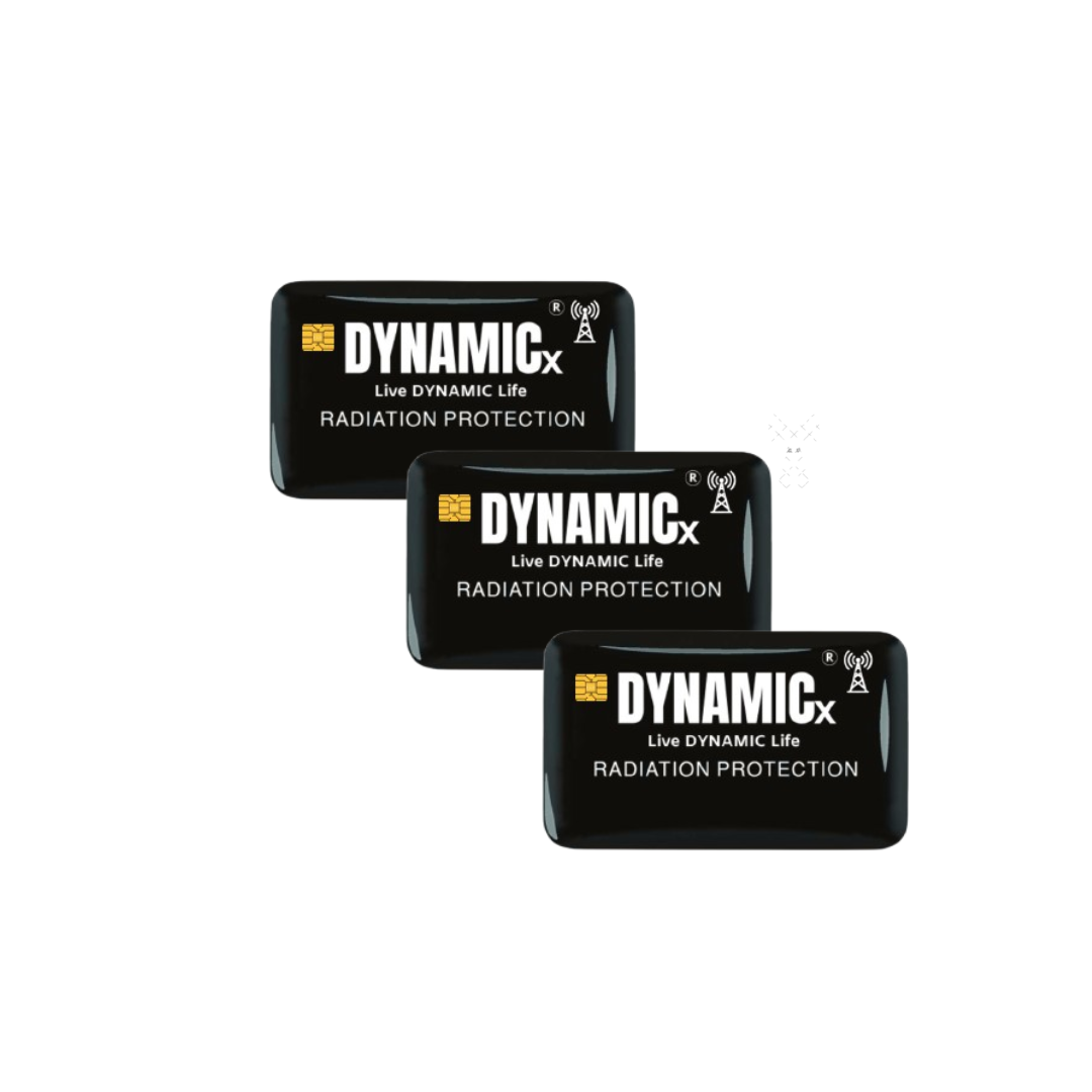 DYNAMICx Premium Radiation Protection Chip Safeguard against harmful radiation From: Mobile Phones, Computers, Tablet PC’S, Wi-Fi Routers ( Black ) x 3 Nos